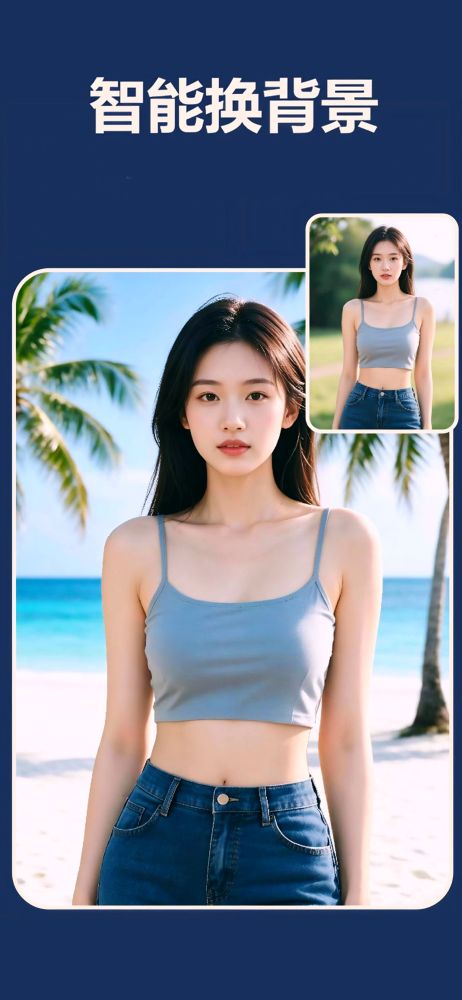 智能换背景效果